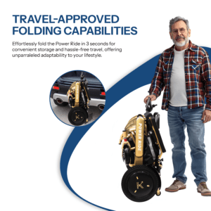 ReNuCare Metallic Gold Power Ride Wheelchair - Image 5