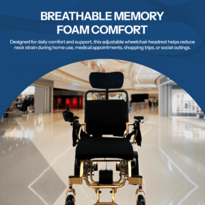 ReNuCare Power Ride Wheelchair Cushioned Headrest - Image 5