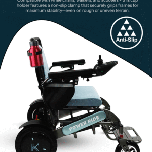 ReNuCare Black Cup Beverage Holder for Wheelchairs - Image 4