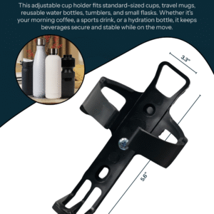ReNuCare Black Cup Beverage Holder for Wheelchairs - Image 3