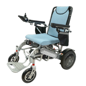 ReNuCare Silver, Teal Blue Power Ride Wheelchair