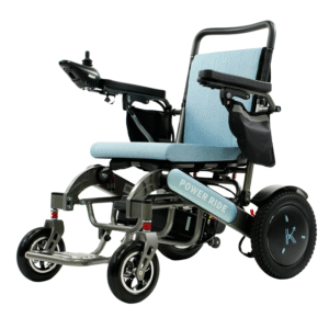 ReNuCare Teal Blue Power Ride Wheelchair
