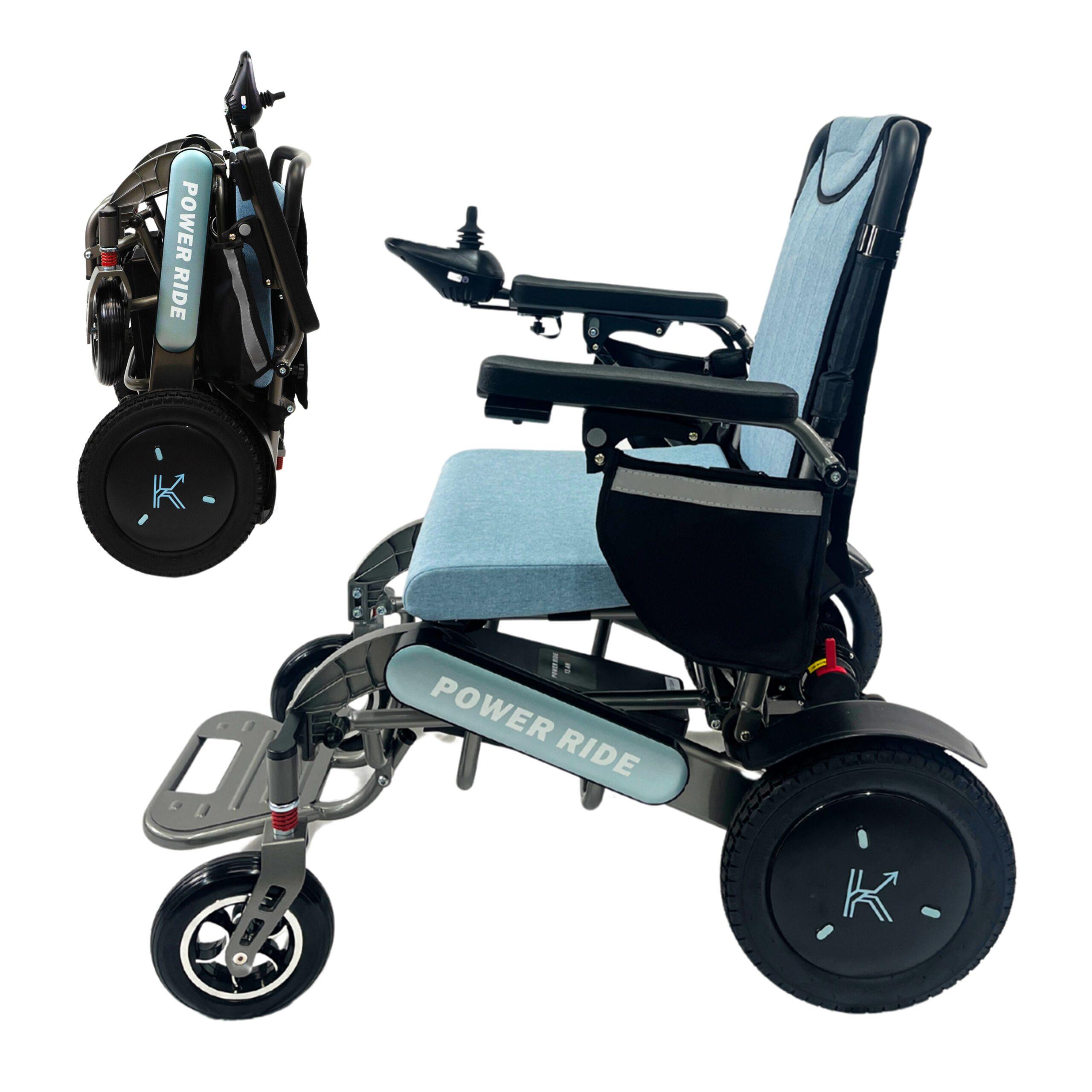 ReNuCare Teal Blue Power Ride Wheelchair - Image 4