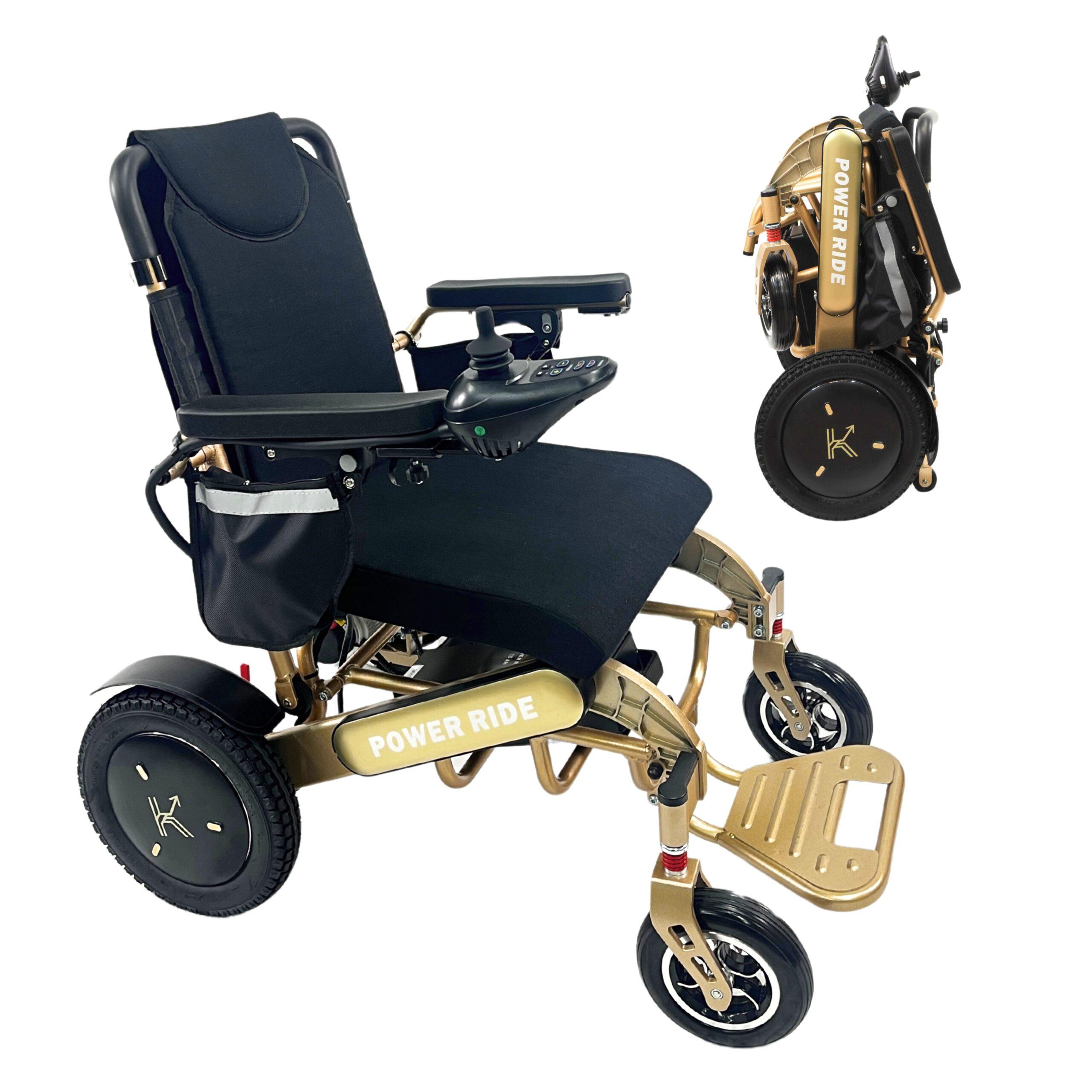ReNuCare Metallic Gold Power Ride Wheelchair - Image 4